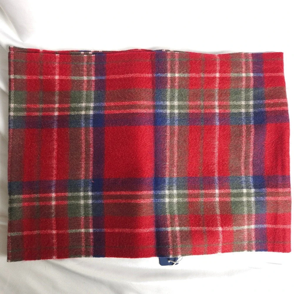 NWT Fisher's Finery Red‎ Plaid 100% Cashmere Scarf Newport Collection